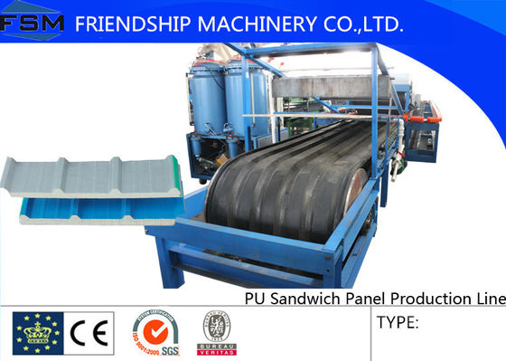 สายการผลิตแซนวิช PU แบบอัตโนมัติอย่างต่อเนื่อง Two Tanks