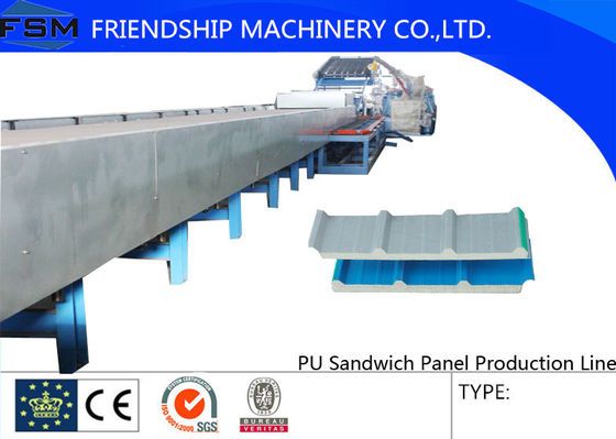 สายการผลิตแซนวิช PU แบบอัตโนมัติอย่างต่อเนื่อง Two Tanks