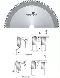 ตามแนวแกนฟัน TCT ใบเลื่อยวงเดือนสำหรับตัดเหล็ก plasitic, ลูกแก้ว