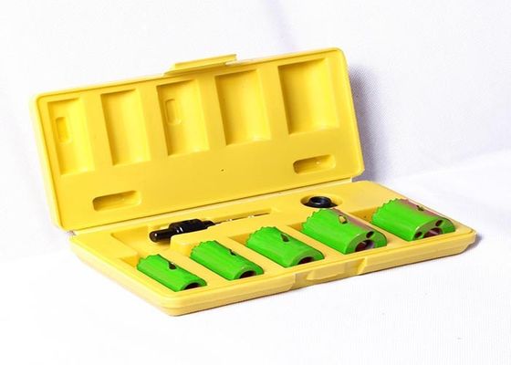 7pc Bi โลหะตัดหลุม Saw สแตนเลส 32mm 38mm ขนาดใหญ่เส้นผ่าศูนย์กลางหลุมเลื่อย