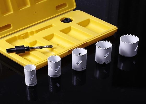 7pc Bi โลหะตัดหลุม Saw สแตนเลส 32mm 38mm ขนาดใหญ่เส้นผ่าศูนย์กลางหลุมเลื่อย