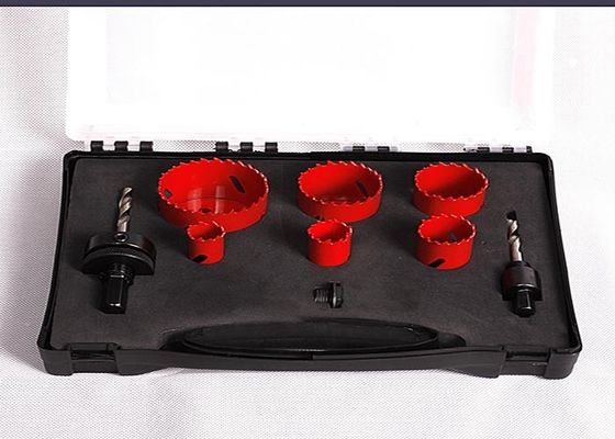 9PC ไฮสปีด Bimetal รูเห็นชุดพร้อมกล่องพลาสติก, เครื่องตัดหลุมเจาะบิต