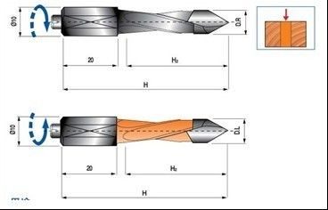 เหล็กกล้าคาร์บอนและคาร์ไบด์ TCT บิตเจาะสำหรับเครื่องขุดเจาะหลาย