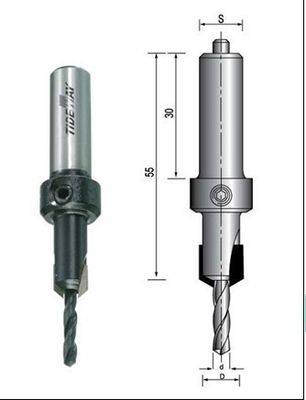 ที่กำหนดเองคงทนไมโคร - คาร์ไบด์เม็ด TCT บิต Countersink